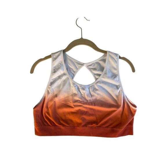 Brisas women’s sports bra, burnt orange wireless keyhole, back size XL - Picture 1 of 5